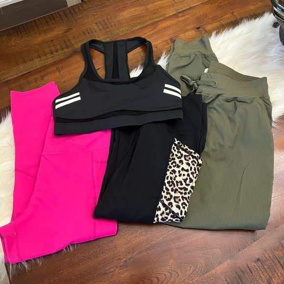 Zyia Active Pants - Zyia Active Bundle Medium Leggings Joggers Sports Bra 4pc Gym Set Pockets